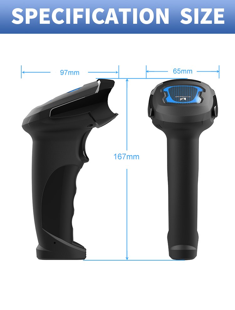 1D and 2D Qr Code Barcode Scanners Wireless+Usb Wired Scanning
