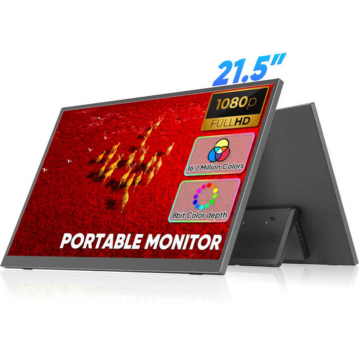 21.5 inch FHD Portable Gaming Monitor 100Hz Dual Screen for Laptop, Mac, Desktop