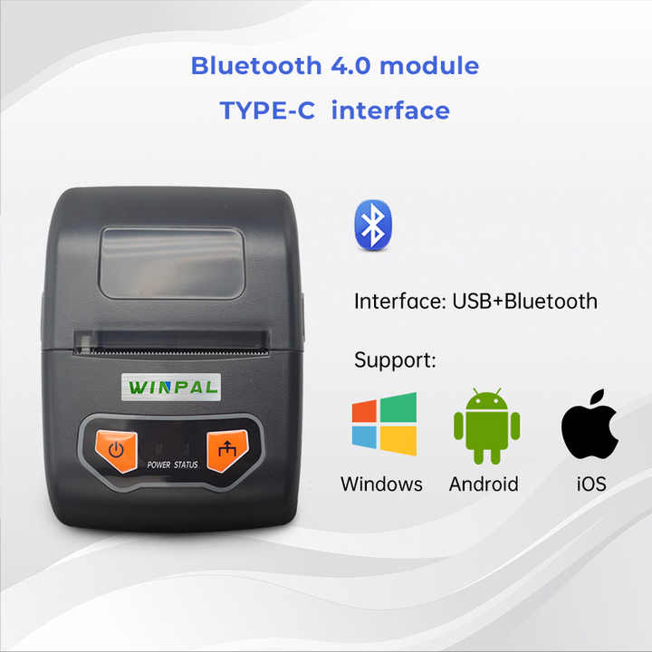 Android POS Printer USB+BT Support QR Code Printer