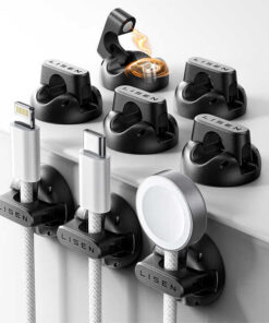 LISEN Reusable Mobile Phone Accessories 8 Pack Ultra Mini Magnetic Mobile Phone USB Cable Clip Storage Magnetic Cable Holder