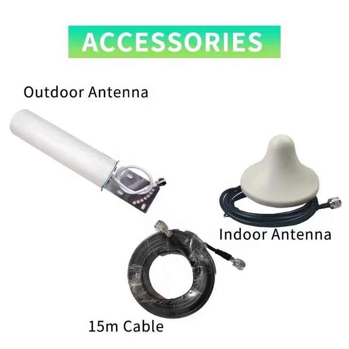 LSUN GSR110 5G 4G Mobile Phone Signal Booster with High-Gain Antenna and 15M Cable