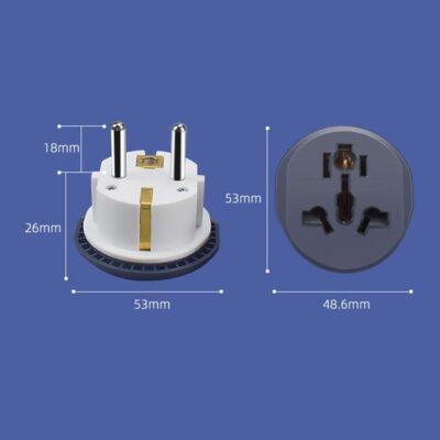 Universal International 250V 13A Travel Adapter With 3 Pin UK And 2 Pin Eu Plug