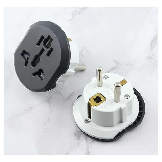Universal International 250V 13A Travel Adapter With 3 Pin UK And 2 Pin Eu Plugs
