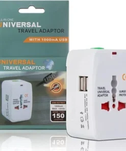 Universal Travel Power Adaptor Plug- 2 Usb Ports.png
