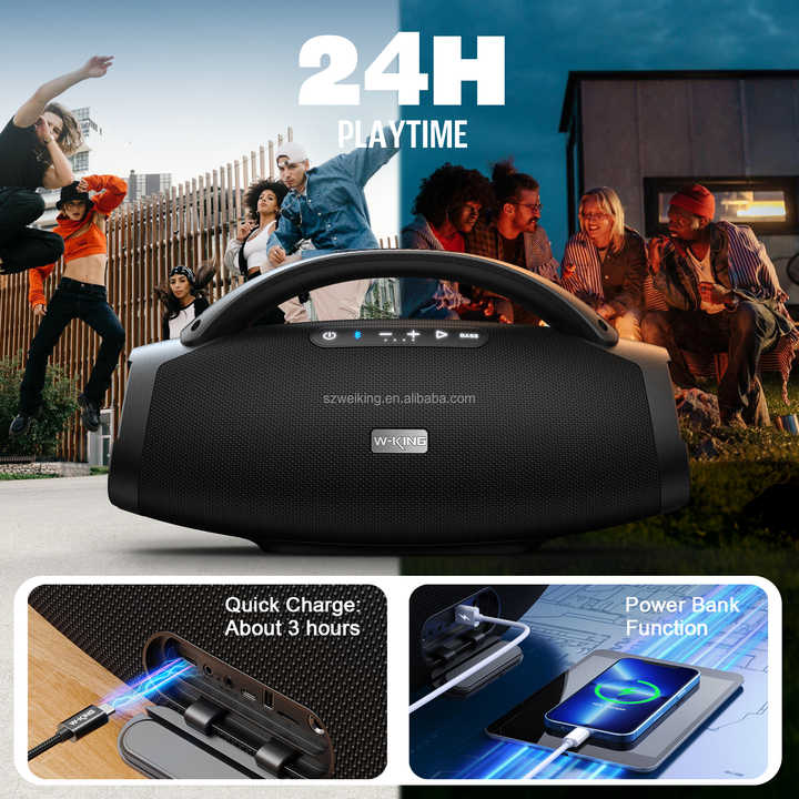 Portable Outdoor Bluetooth Speaker - Boombox Speaker for Camping - Image 3