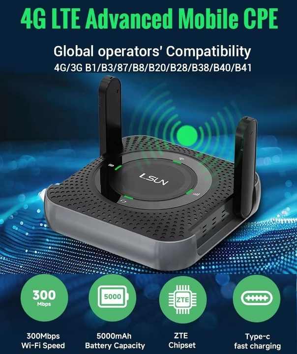 Wireless 4G LTE CPE Router Modem Wifi