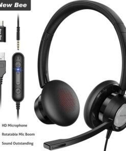 H362 Office Call Center Wired Headset for Pc Noise Reduction